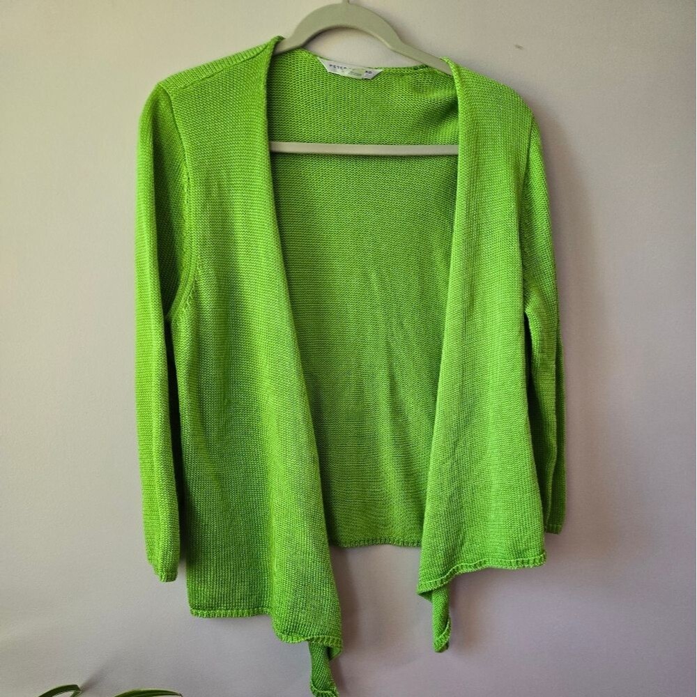 💚💚💚💚💚Spring Green Peter Nygård Cotton Knit Sweater • Dopamine Dressing LRG